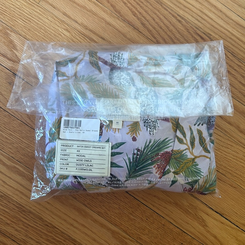 Printfresh - Wise Owls - Eco Satin Sweet Dreams Set - Dusty Lilac - 4X - New - Picture 2 of 3